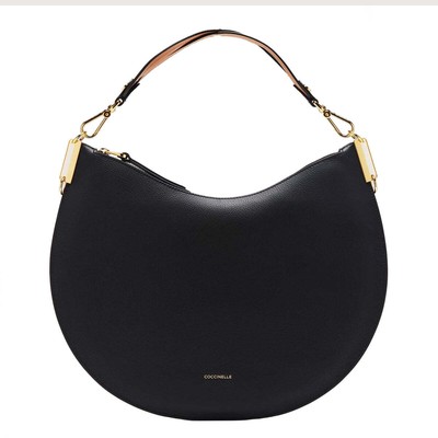 NEW Coccinelle - Sottospalla Sunup Large Noir Cuir - QKF130101 - NOIR/CUIR AUTHE