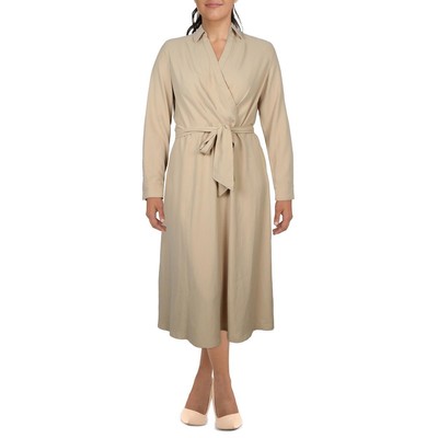 Женское офисное миди-платье до середины икры с коричневым стихарем Lauren Ralph Lauren 2 BHFO 2328