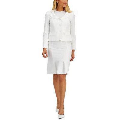 Женский однотонный двубортный блейзер Le Suit BHFO 3274