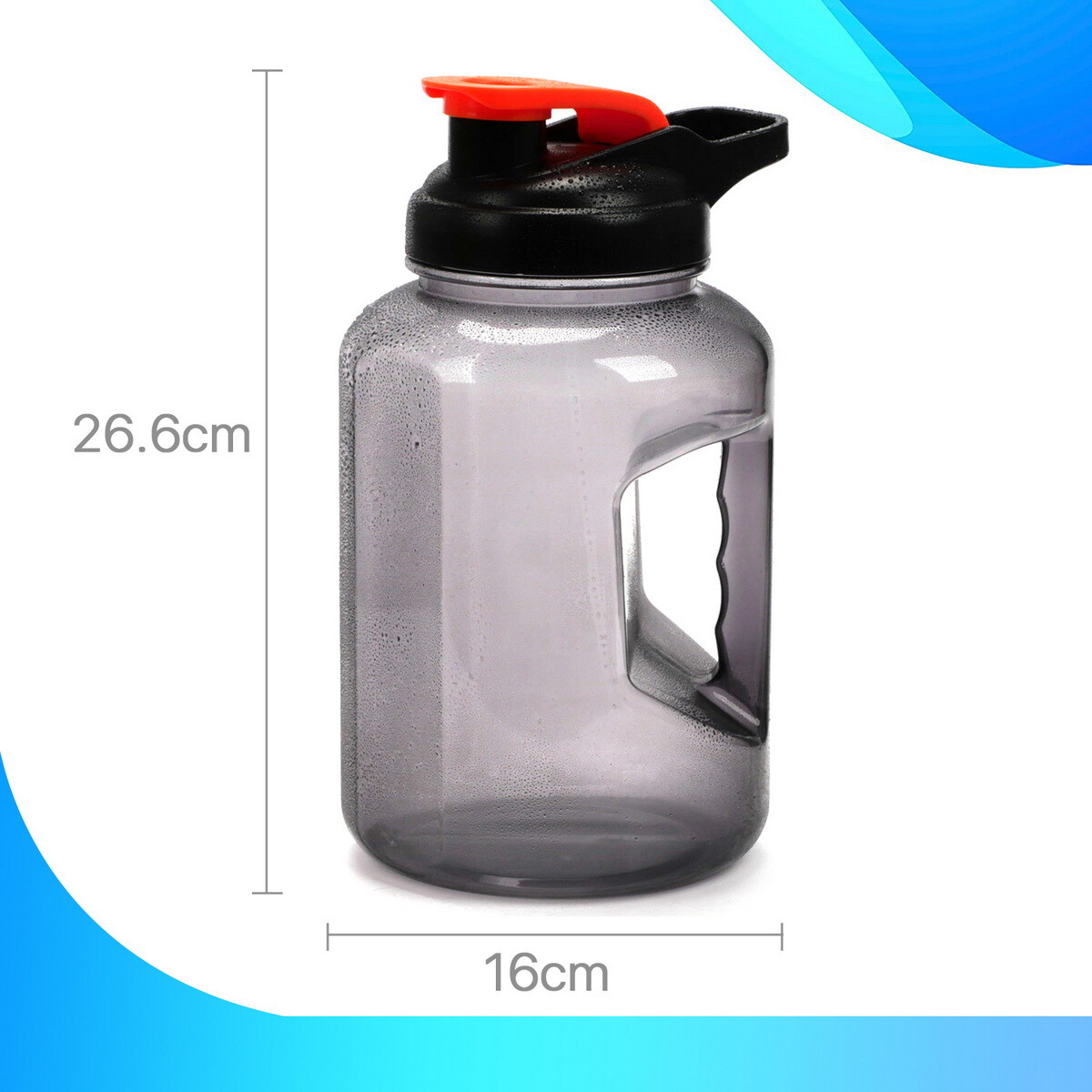 Half gallon water bottle|BPA Free Large water jug|Reusable 2 Liter Water Bottles