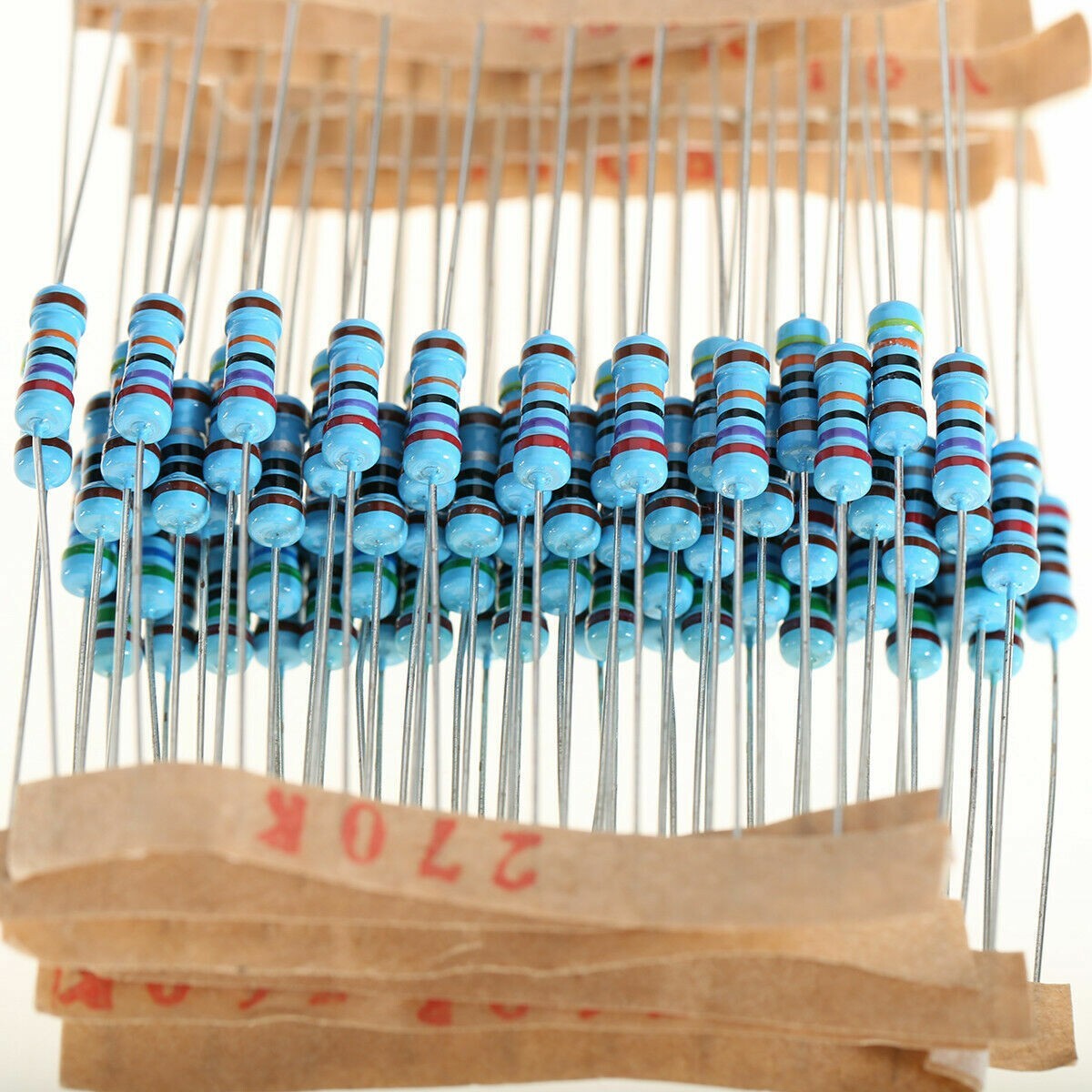 1000pcs 10x 100Value 1/2W 1% Metal Film Resistor Assortment Kit 1Ω ~ 10 mΩ