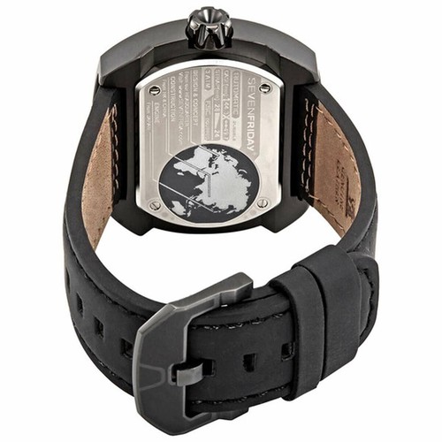 Pre-owned Sevenfriday Men's Watch Q Series Automatic Power Reserve Leather Strap Q3-05