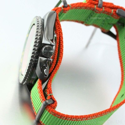 Pre-owned Seiko 5 Sports Sense Sbsa083 Green Dial Street Fighter V Blanka Mens Watch