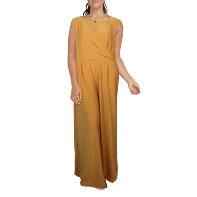 Женский дневной повседневный комбинезон Kasper Womens Yellow с искусственным покрытием S BHFO 9213