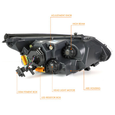 For 04-07 BMW 5-Series E60 LED U-Halo+Turn Signal Projector Headlight/Lamp Black