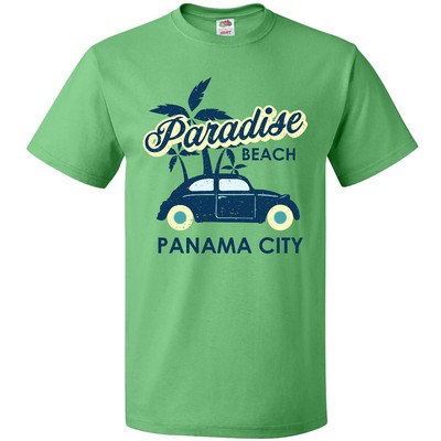 Inktastic Paradise Beach In Panama City With Palm Trees And Car T-Shirt Florida