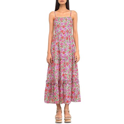 

Женское многоуровневое платье длиной до пола Banjanan с цветочным принтом BHFO 5903, Melodic floral bonbon
