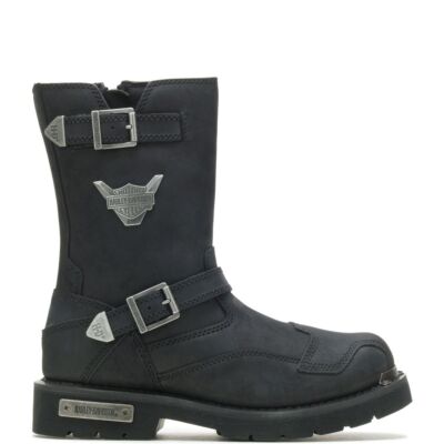 Pre-owned Harley-davidson Men's Stroman Riding Boot Black - D93521 Color Black