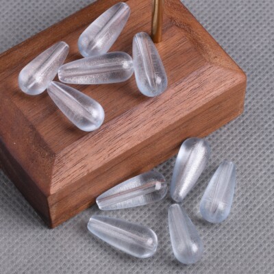10pcs Teardrop Shape 19x9mm Lampwork Crystal Glass Loose Beads For DIY Jewelry