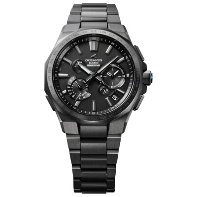 Pre-owned Casio Oceanus Ocw-t6000br-1ajr Black Briefing 25th Anniv. Men's Watch In Box