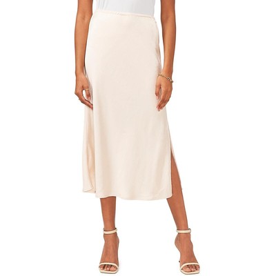 Женская атласная юбка-карандаш до колена цвета слоновой кости от Vince Camuto, XL BHFO 7785