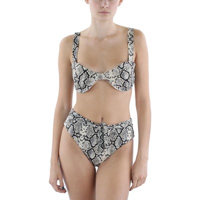Женский серый купальник-бикини без рукавов на косточках Aqua Swim S BHFO 7351
