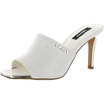 

DKNY Женские белые лакированные туфли-мюли Bronx 6,5 средний (B,M) BHFO 5113, Snake print white