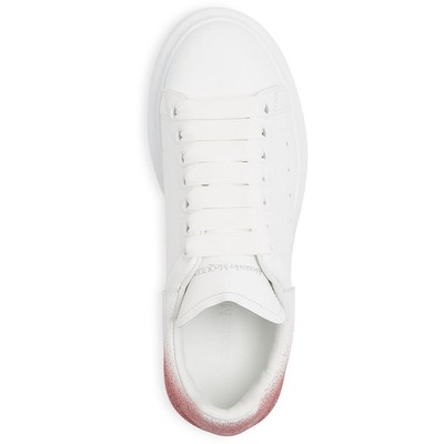 Pre-owned Alexander Mcqueen Womens White Casual And Fashion Sneakers 39 Wide (c,d,w) 1799 In White/pink