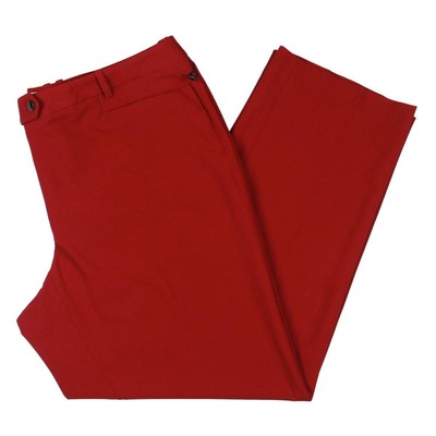 Calvin Klein Womens Red Modern-Fit Pocket Trouser Pants Plus 22W BHFO 5371