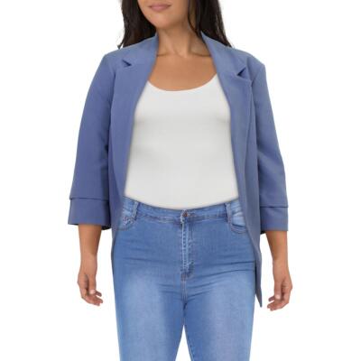 

Женский синий костюм Bar III, отдельный пиджак с открытым передом, плюс  BHFO 5415