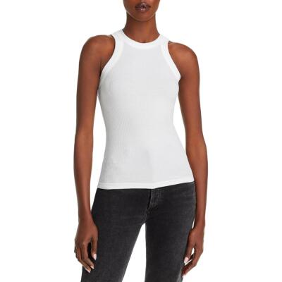 

WSLY Женская белая многослойная майка с круглым вырезом Rivington из тенселя  BHFO 1223, Белый