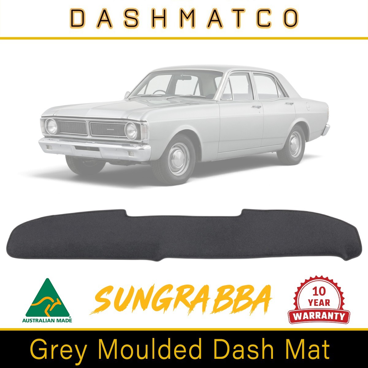 Sungrabba Grey Dashmat Fits Ford Falcon XW - XY 1969 - 1972