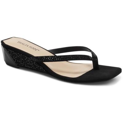 Thalia Sodi/ женские босоножки на танкетке из искусственной замши Verra с квадратным носком на каблуке BHFO 8885