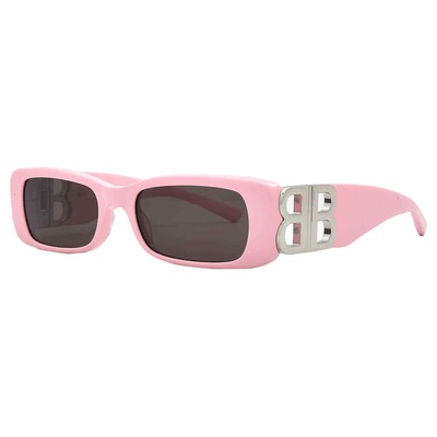Pre-owned Balenciaga Grey Pilot Ladies Sunglasses Bb0096s 012 51 Bb0096s 012 51 In Gray