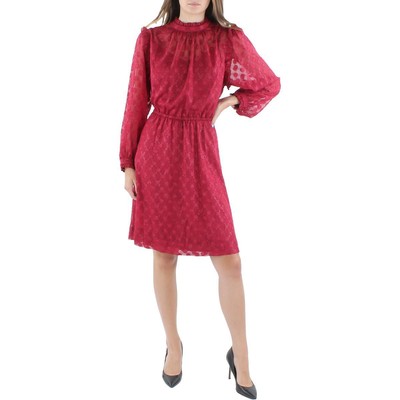 

Женское красное летнее платье миди до колена Calvin Klein  BHFO 5680, Cranberry