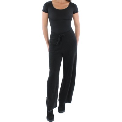 

Женские черные широкие брюки из кашемира с высокой посадкой Lauren Ralph Lauren  BHFO 4577, Черный, 200845101005