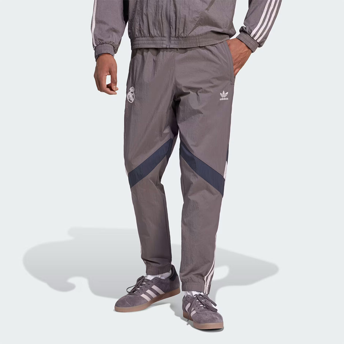 Lサイズ アディダス レアルマドリード トラックパンツ JI9480 Adidas FC REAL MADRID ORIGINALS TRACK PANTS JI9480 GREY