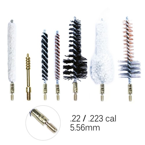 MaximalPower 7PC Gun Cleaning Bore Brushes Combo -.22/.243/.270/.30cal