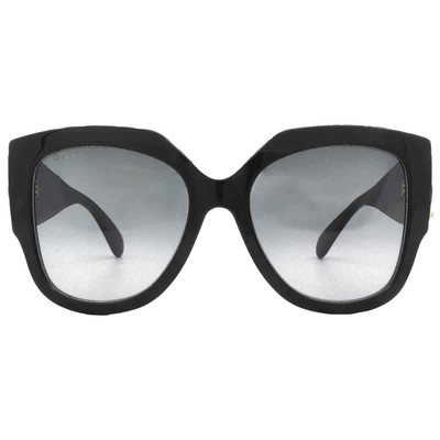 Pre-owned Gucci Grey Butterfly Ladies Sunglasses Gg1407s 001 54 Gg1407s 001 54 In Gray