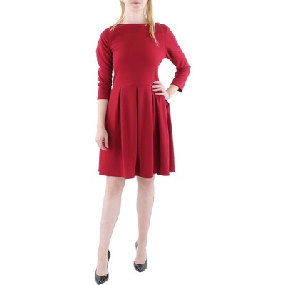 24seven Comfort Apparel Женское красное плиссированное вечернее платье-клеш S BHFO 4443