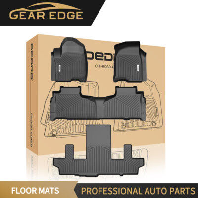 Floor Mats 3 Row Liner Set for 2021-2024 Chevrolet Suburban/GMC Yukon XL 7-Seat