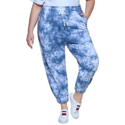 

Tommy Hilfiger Sport Женские синие брюки-джоггеры с логотипом Tie Dye Plus  BHFO 5418, Deep blue