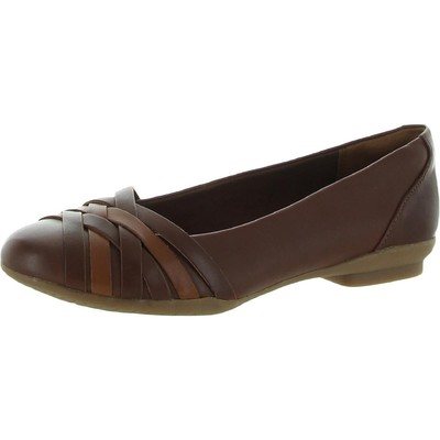 

Женские коричневые балетки Clarks Sara Clover 6,5 Medium (B,M) BHFO 7672, Mahogany leather