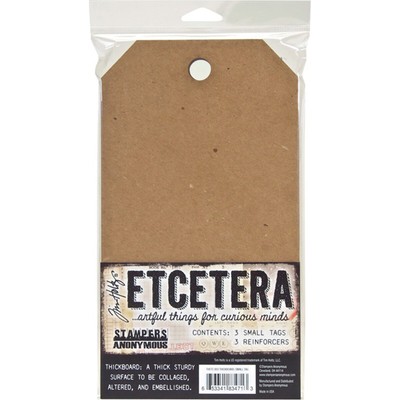 3 Pack Tim Holtz Etcetera Small Tag 5.5''X10''THETC003