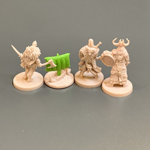 Lot 4 Clan Warriors Blood Rage Board Game Miniature DND Dungeons & Dragons Toys