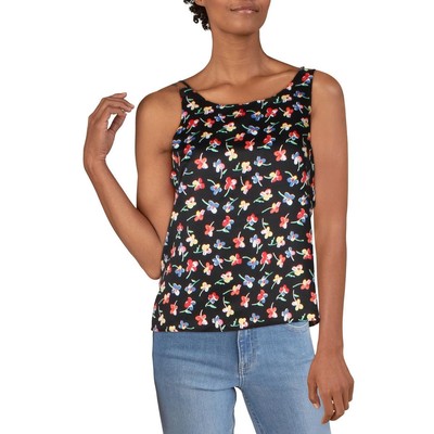 

Женская черная рубашка с вырезом и вырезом Cooper - Ella, майка  BHFO 5942, Flower print
