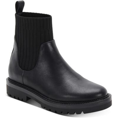 

Кожаные повседневные ботильоны на блочном каблуке Aqua College Womens Hanley BHFO 1863, Black leather, Hanley