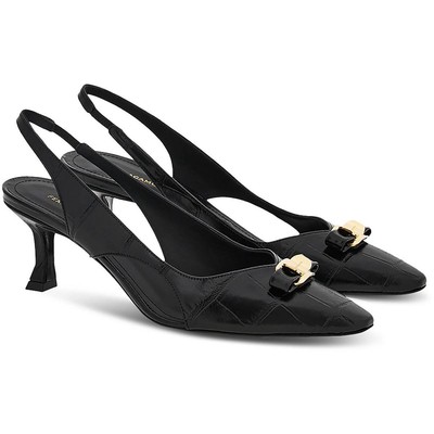 Женские черные нарядные босоножки Mule с открытой спиной от Ferragamo, 7 средних размеров (B,M) BHFO 8247