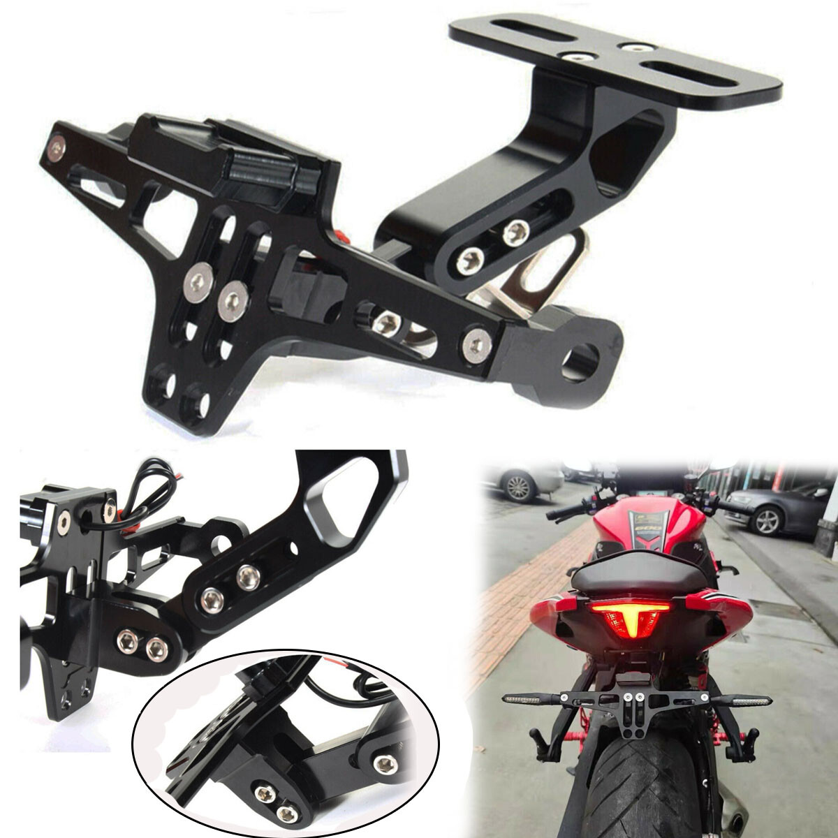 XIDAODIT Motorcycle License Plate Bracket Holder - Tail Light Mount For Super 73 S1 S2 RX Ebike Models