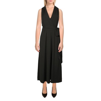 Женское черное коктейльное и вечернее платье с поясом Lauren Ralph Lauren 16 BHFO 3537