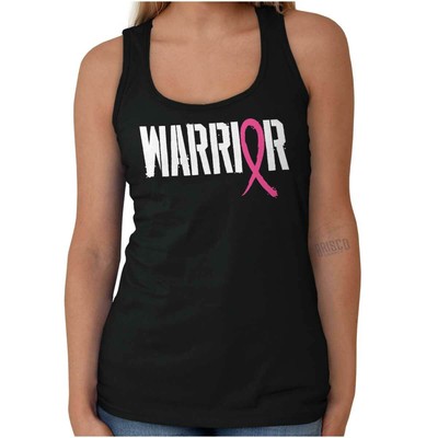 Warrior Breast Cancer Awareness Fighter BCA Women Racerback Tank Top Sleeveless
