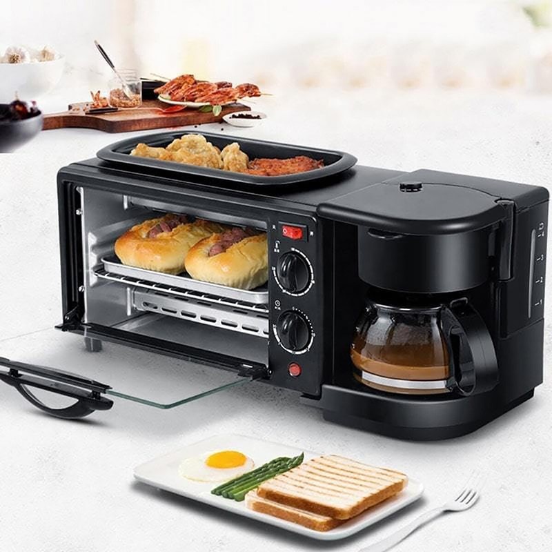 Maschine FrÃ¼HstÃ¼Ck 3in1 1250w Ofen 12l Sandwich-Toaster Toast Grill Eier CaffÃ¨