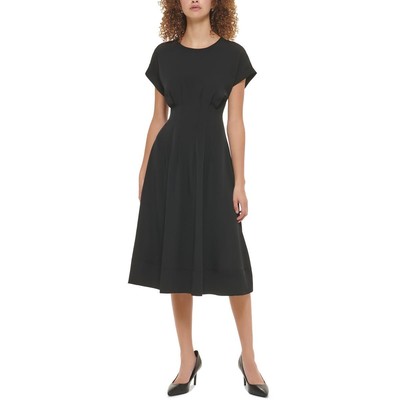 Женское черное плиссированное платье-клеш на талии от Karl Lagerfeld Paris 14 BHFO 6721