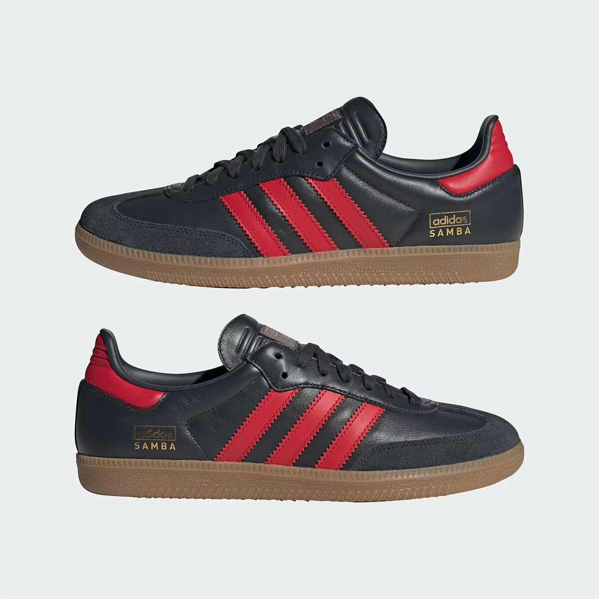 New Mens ADIDAS ORIGINALS SAMBA OG IG6173 CARBON / SCARLET