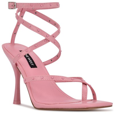

Женские туфли Nine West Lady 3 Розовые туфли на каблуке-стрингах с шипами 6 Средний (B,M) BHFO 8968, Light pink