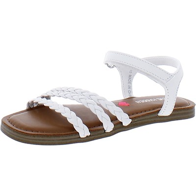 Белые босоножки на ремешках Steve Madden Girls Georjia 12 размера (B, M) Little Kid 6532
