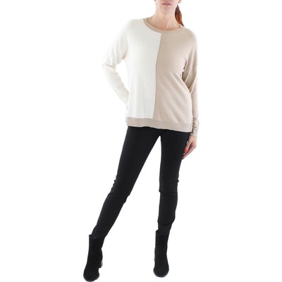 

Женский бежевый пуловер с круглым вырезом Anne Klein, рубашка  BHFO 3148, Latte/anne white