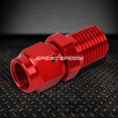 4-ВНУТРЕННИЙ РАСТРУБ НА 1/4 NPT НАРУЖНЫЙ КРАСНЫЙ АЛЮМИНИЕВЫЙ РЕДУКТОР С B-ОБРАЗНОЙ ГАЙКОЙ, ПОВОРОТНЫЙ ФИТИНГ