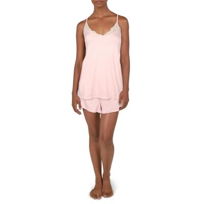 

Laundry by Shelli Segal Женская розовая мини-пижама из двух предметов с кружевной отделкой  BHFO 3581, Medium pink