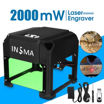 2000mW Láser Engraver Impresora DIY Grabador Máquina Cortador USB Cortar Corte